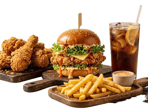 The Rolling Rooster Signature Fast Food Feast